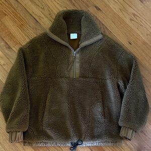 Varley Brown Fleece Jacket